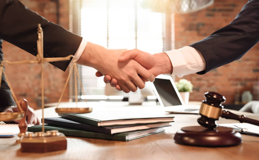 Lawyer handshake